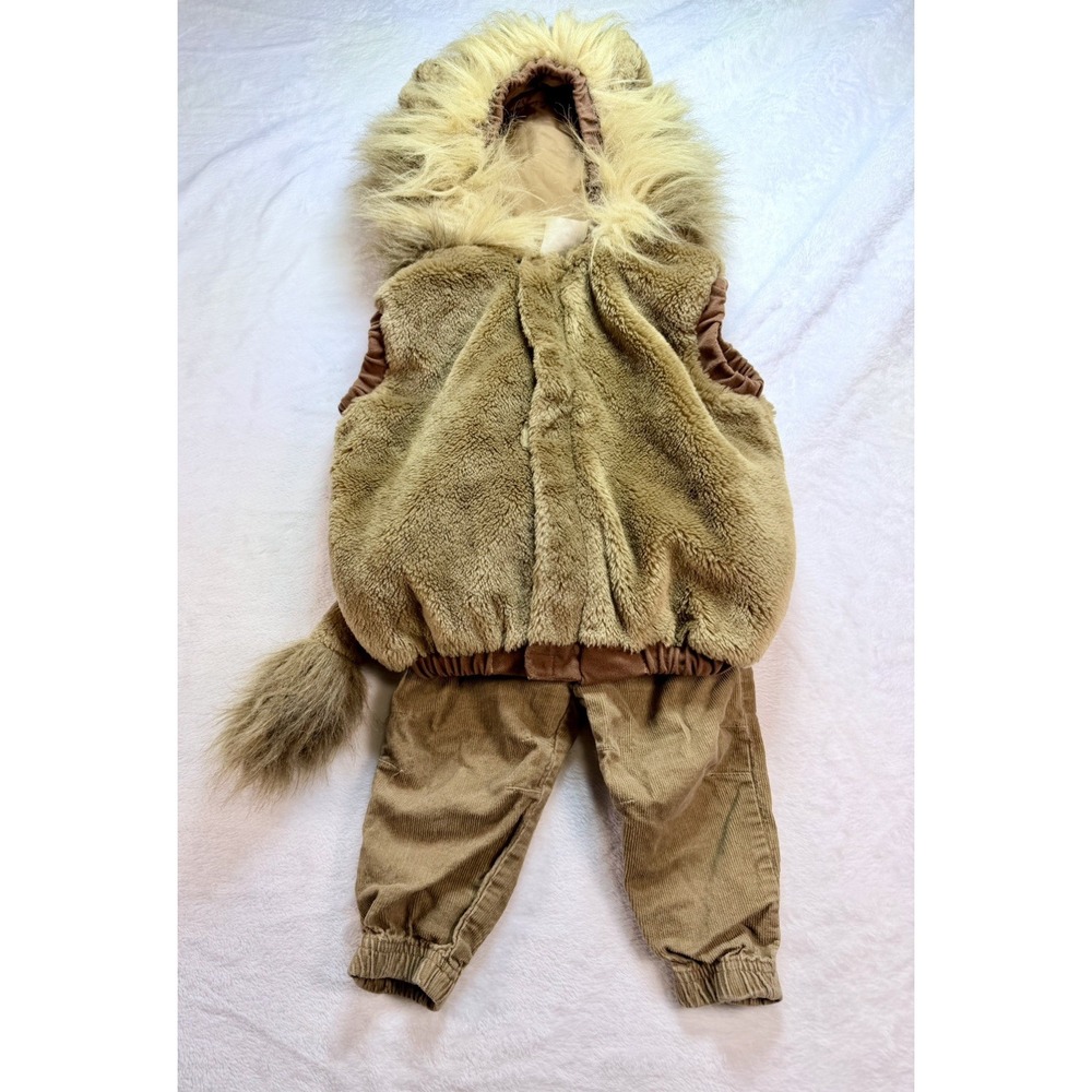 Baby Lion Halloween Costume 12M Plush Faux Fur Little Me Corduroy Pants Set